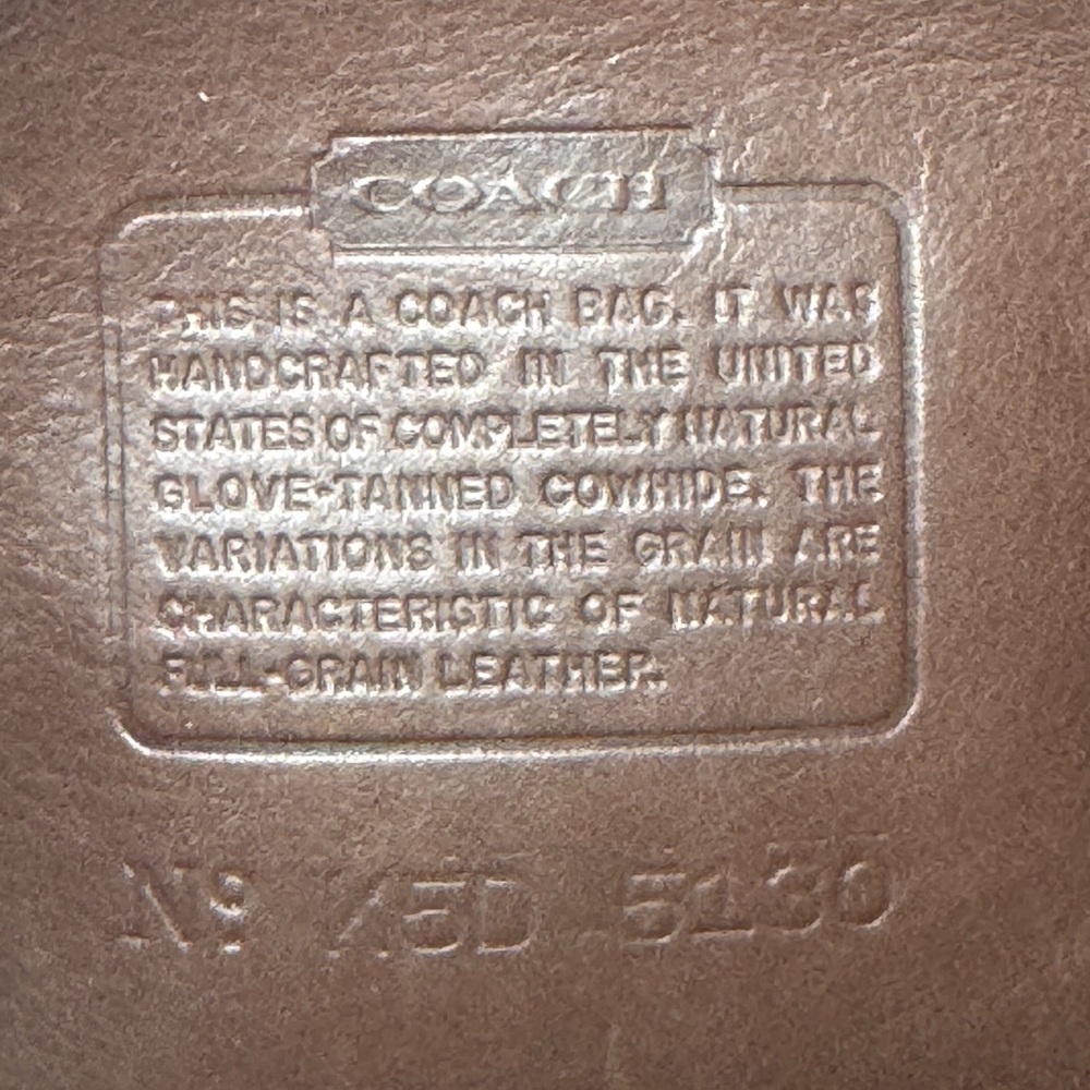Vintage Coach Station Bag 5130 Brown Leather Crossbody Turnlock Bag 90s Classic - Picture 14 of 16